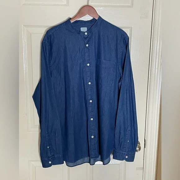Gap Men Western Denim Shirt Mock Neck Size: XL​​​​​​​​​​ - Picture 4 of 10
